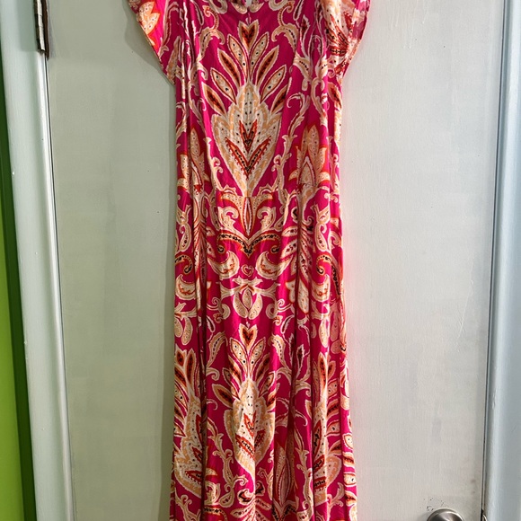 Vibrant Pink Paisley Dress - Picture 4 of 5